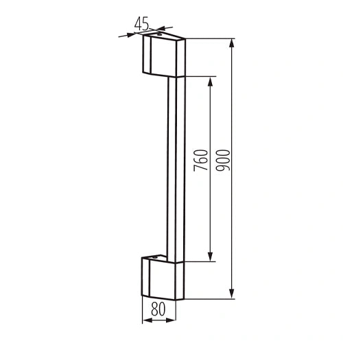 LED ulko- ja sisäseinävalaisin YALTE D, 90 cm, 8W, 3000K, IP54, 340Lm