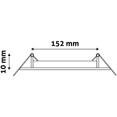 LED upotettava paneeli 12W, 950lm, 4000K, IP20, 120°