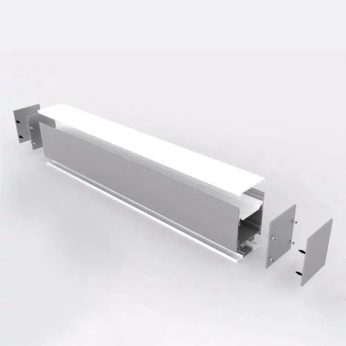 Anodisoitu korkea alumiiniprofiili 1-4 LED-nauhoille HB-75X50