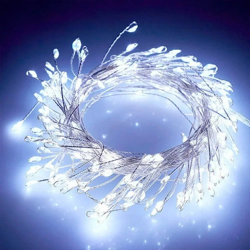 LED-valosarja 20 m, 600 LED, valkoinen, kuparilanka, IP44
