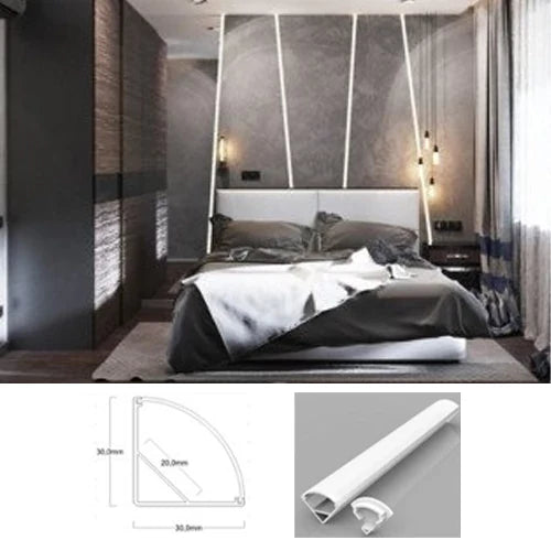 Kulma anodisoitu alumiiniprofiili LED-nauhalle