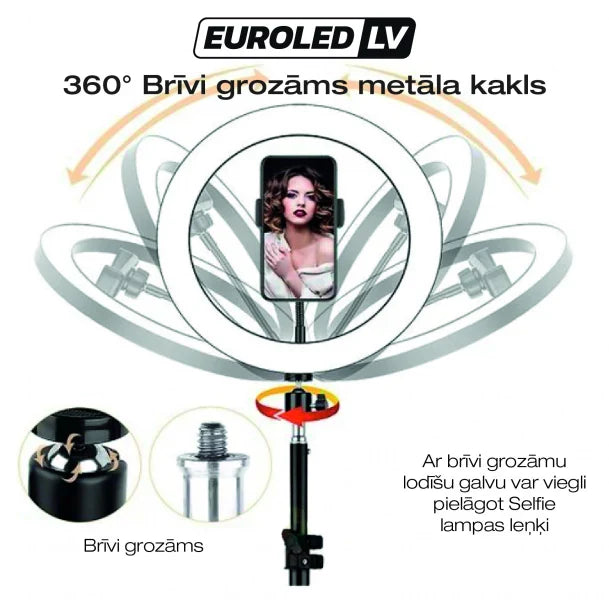 LED Selfie-valo 20W säädettävällä jalustalla
