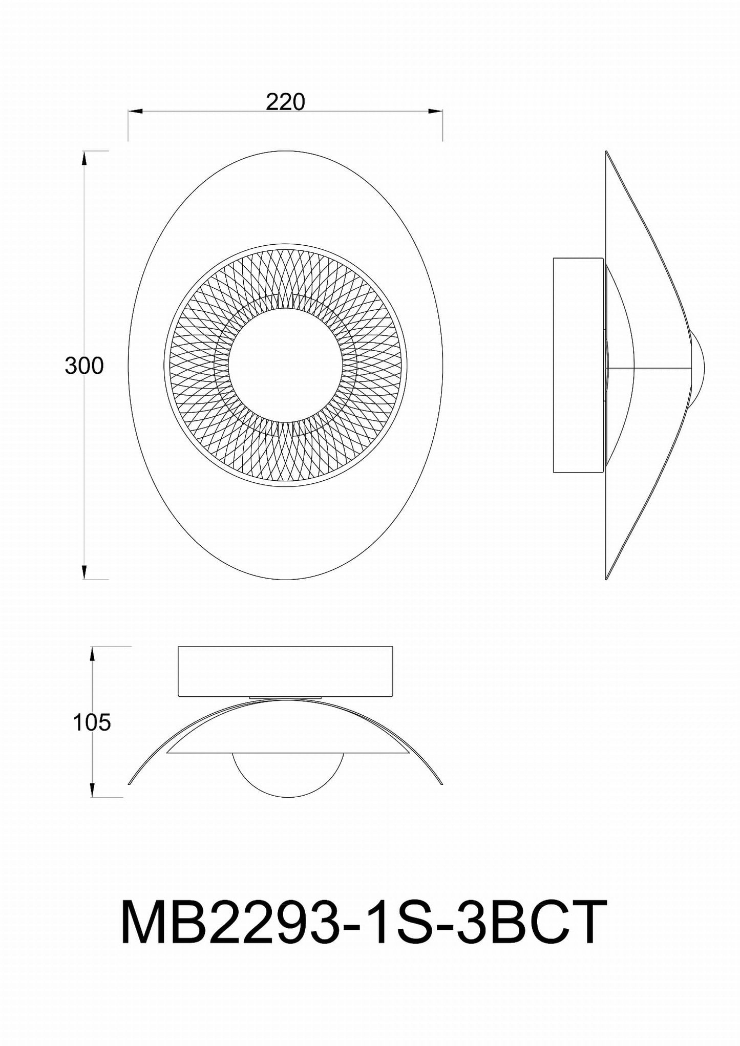 Seinä LED-valaisin DIOP, 8W, 3000K, 800Lm