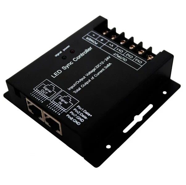 RGB LED-nauhojen ohjain kaukosäätimellä 12V-24V 8A
