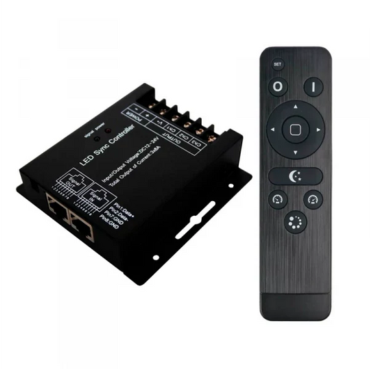 RGB LED-nauhojen ohjain kaukosäätimellä 12V-24V 8A