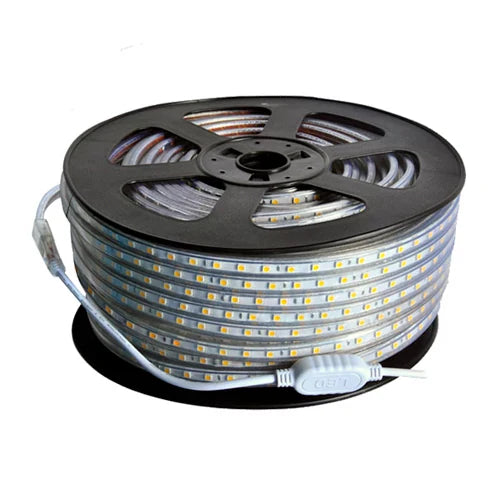 Korkeajännite 220V LED-nauha IP67, lämmin valkoinen, 8W