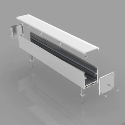 Anodisoitu korkean alumiiniprofiilin 1-4 LED-nauhoille HB-35X35