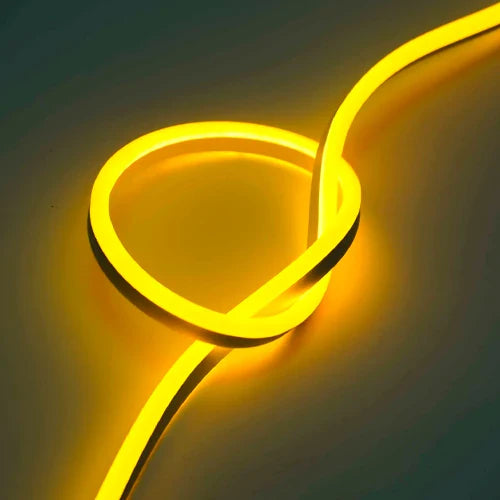 LED Neonauho 12V, keltainen, IP67, 5m, 6x12mm, NEON FLEX