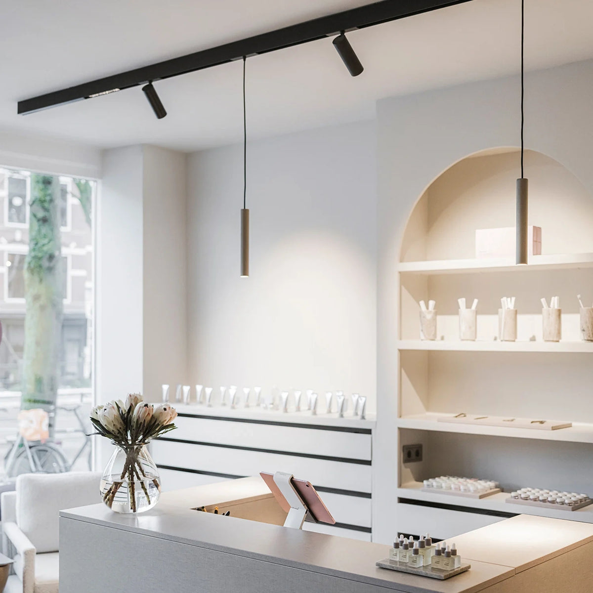 Älykäs LED Magneettinen kiskovalaisin TRACK PENDANT LIGHT 7W, 3CCT, 48V