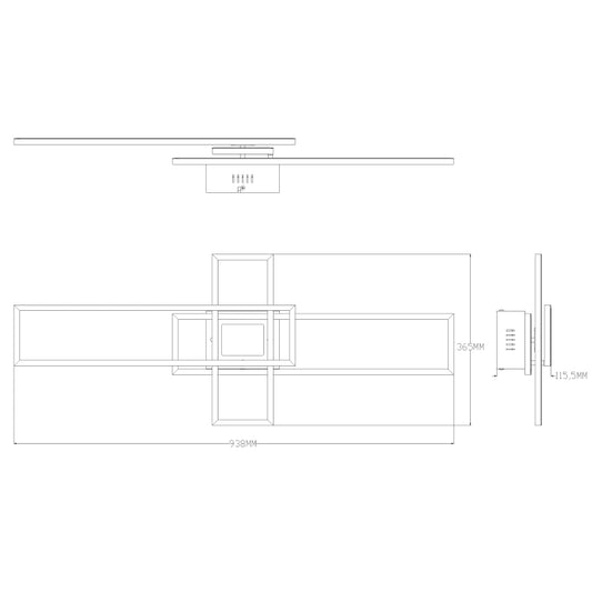 LED kattovalaisin LUMENZ, 55W, 3000-6000K, 2300Lm, IP20
