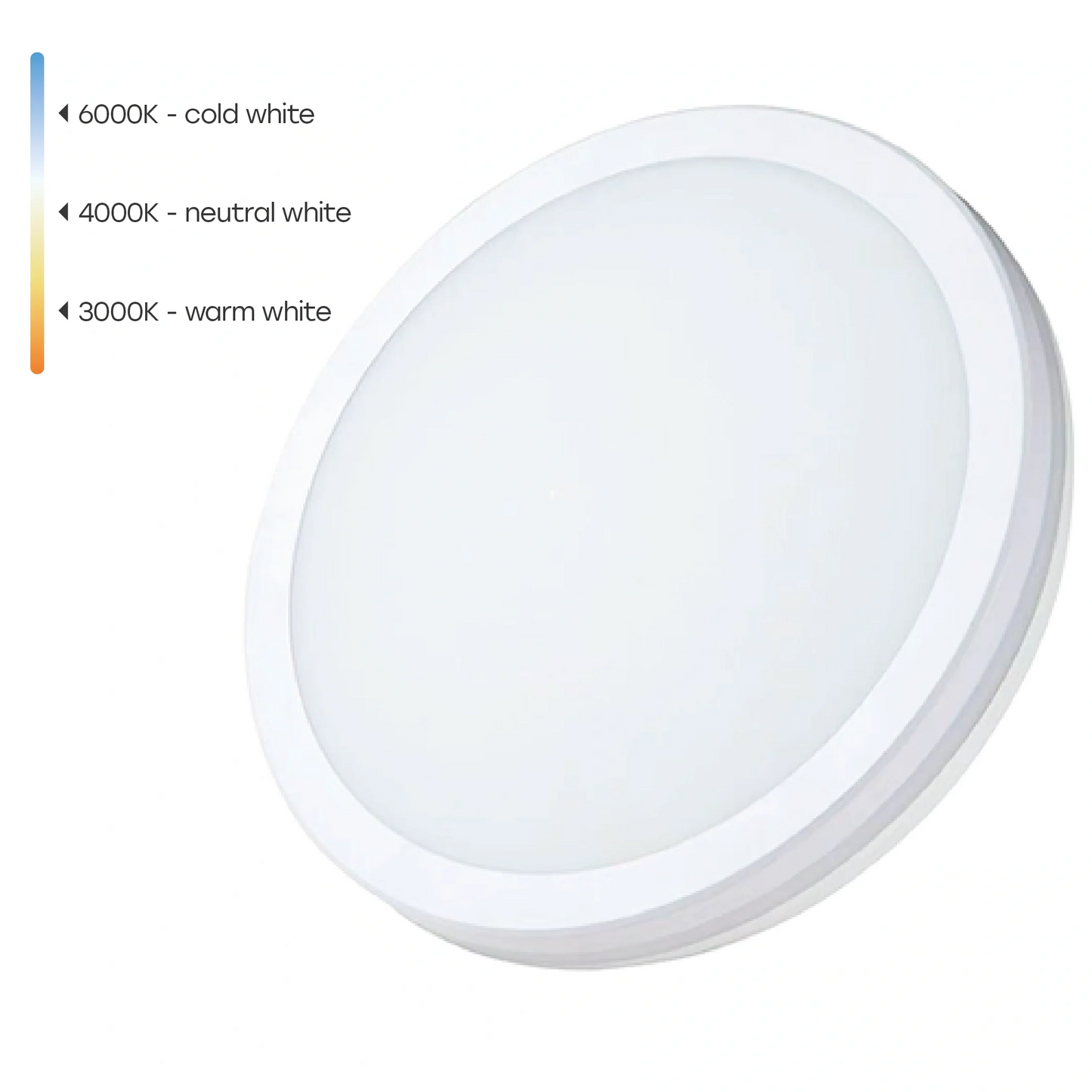 LED Vesitiivis valaisin 30W, 3CCT, 3600Lm, IP65, Ø 300 x 55 mm